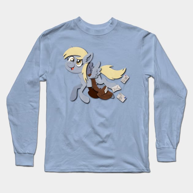 Paper Cutout Derpy Long Sleeve T-Shirt by CatScratchPaper